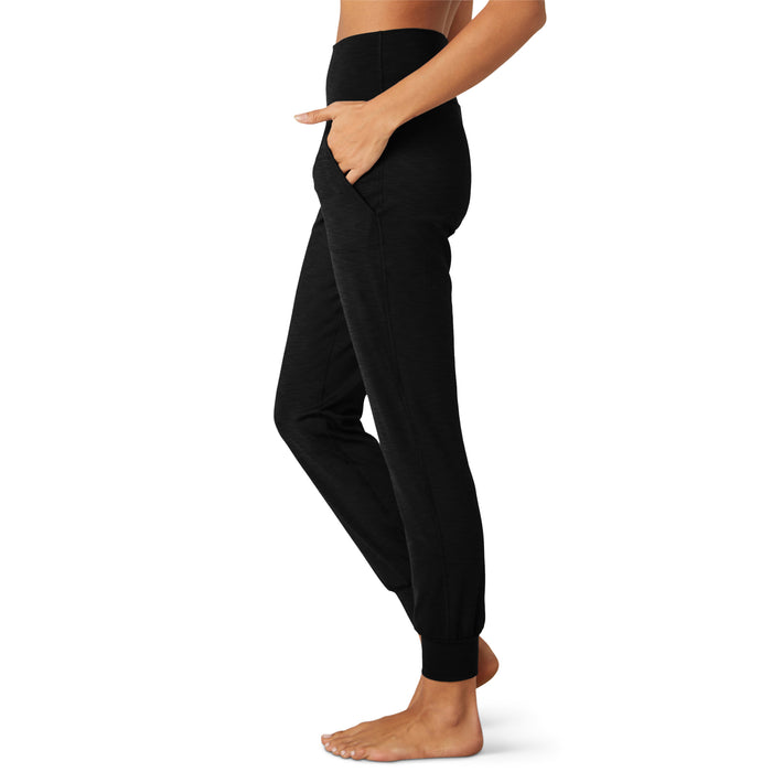 Beyond Yoga Heather Rib Midi Joggers - Women's Black Heather