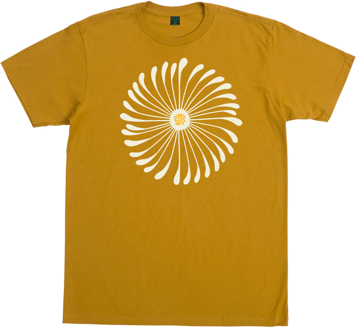 Dark Seas Flower Field T-Shirt - Men's Old Gold