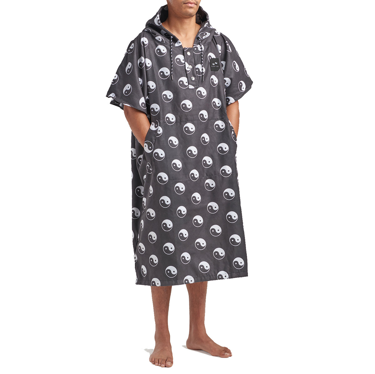 Slowtide Sun Moon Quick Dry Changing Poncho Black