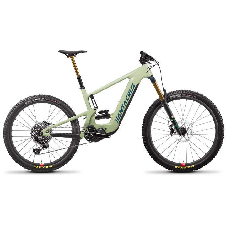 Santa Cruz Bicycles Heckler 9 MX CC X01 AXS Reserve E-Mountain Bike 2022 Gloss Avocado Green