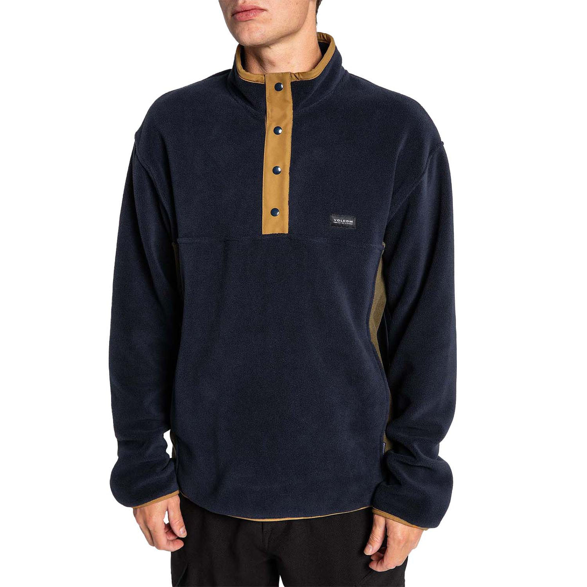 Volcom Switch Case Mock-Neck Zip Fleece - Men's Navy