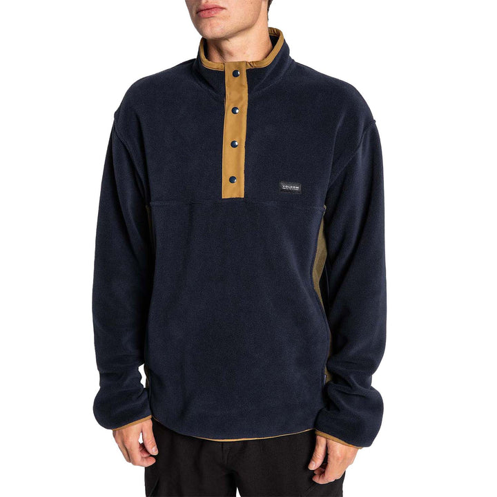 Volcom Switch Case Mock-Neck Zip Fleece - Men's Navy