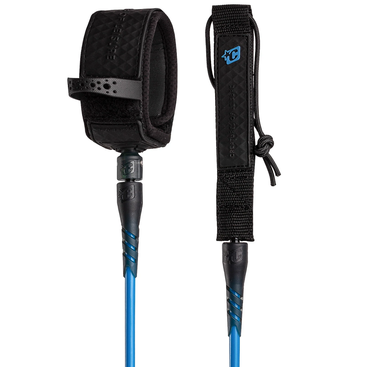 Creatures of Leisure Longboard Ankle 9' Surf Leash Royal Blue Black