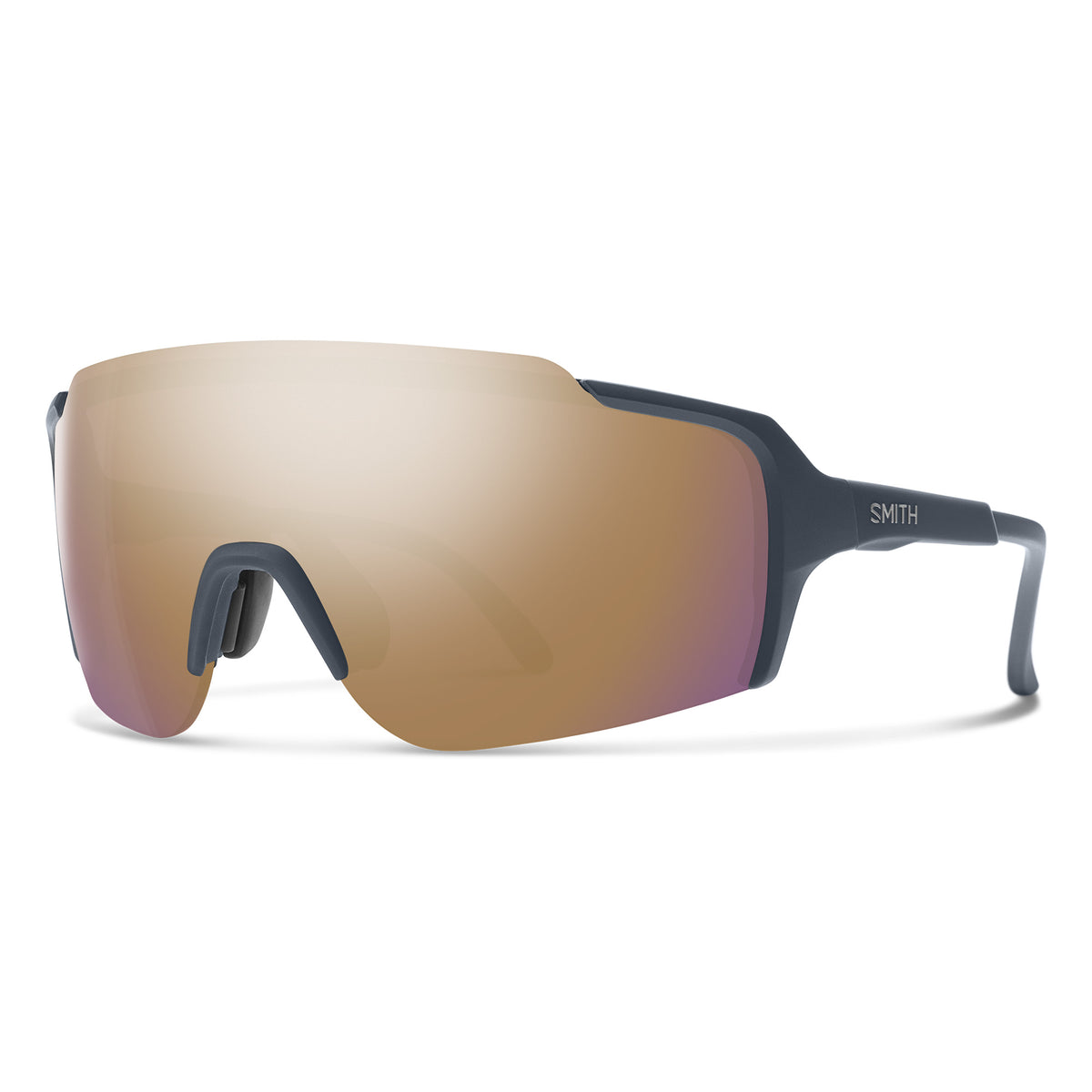 Smith Flywheel Sunglasses Matte French Navy/ChromaPop Rose Gold Mirror