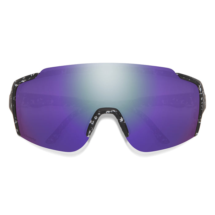 Smith Flywheel Sunglasses Matte Black Marble/ChromaPop Violet Mirror