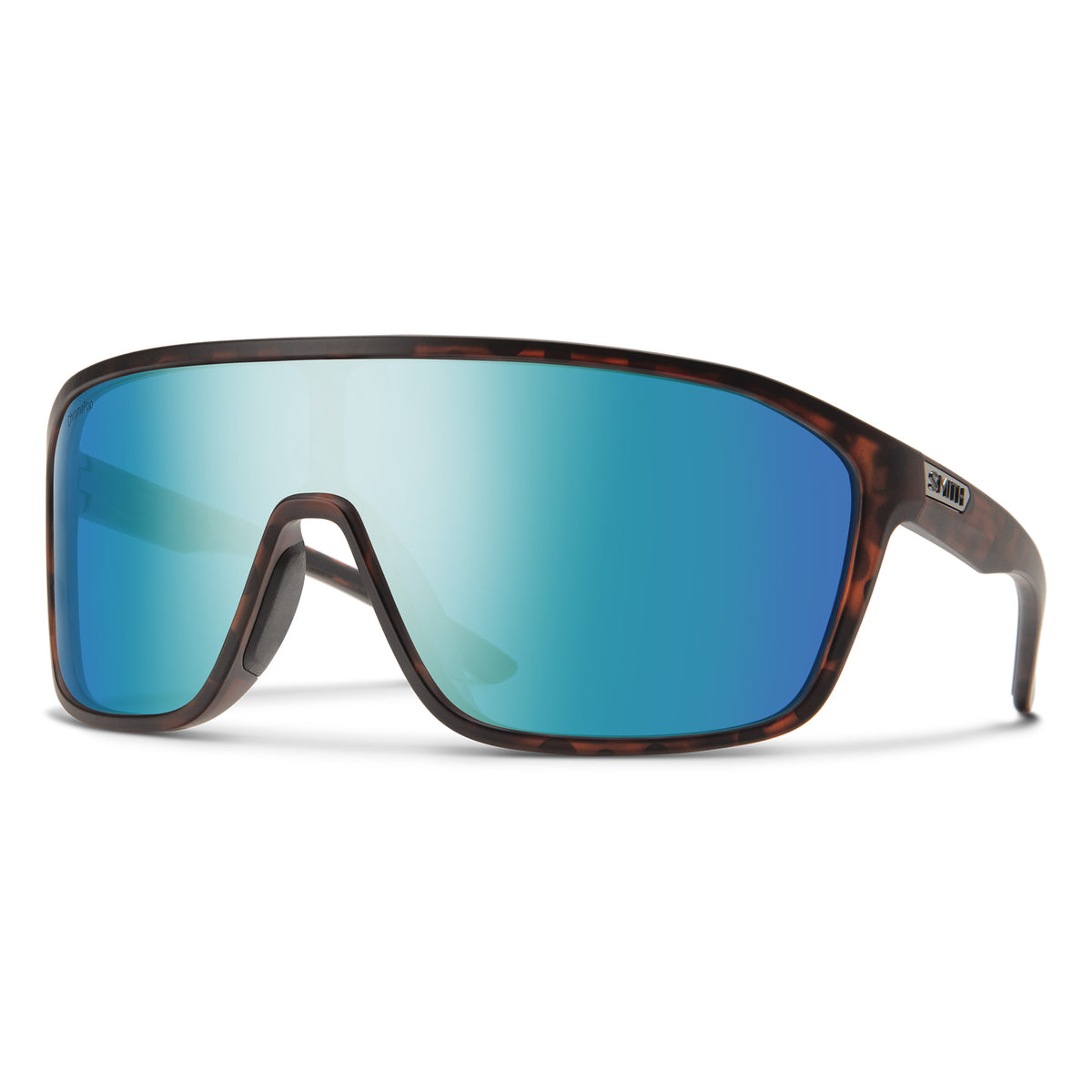 Smith Boomtown Sunglasses Matte Tortoise/ChromaPop Polarized Opal Mirror