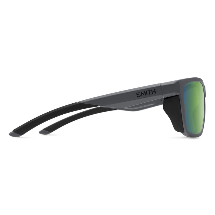 Smith Longfin Sunglasses Matte Black/ChromaPop Polarized Green Mirror