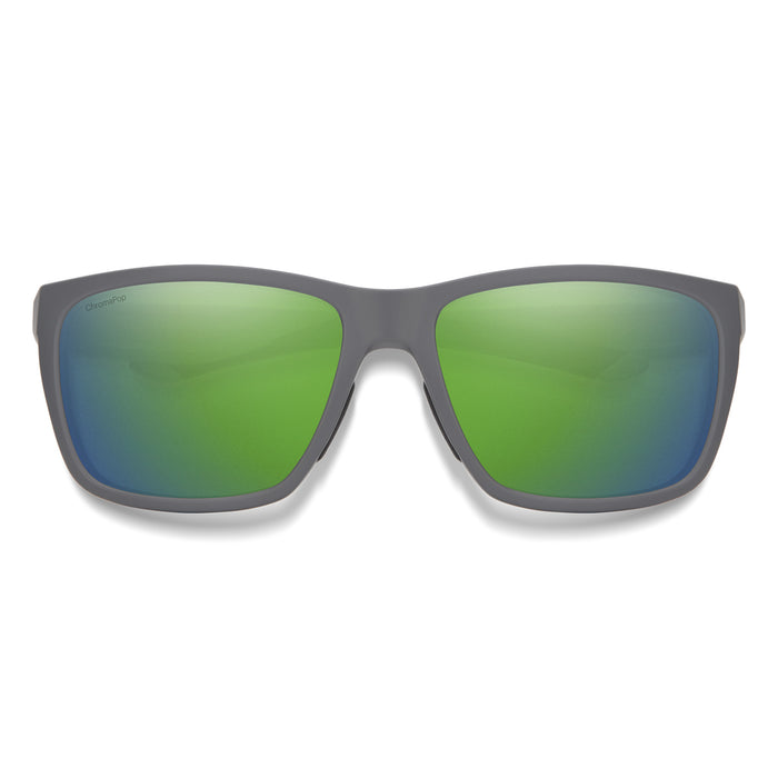 Smith Longfin Sunglasses Matte Black/ChromaPop Polarized Green Mirror