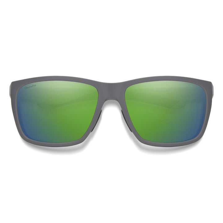 Smith Longfin Sunglasses Matte Black/ChromaPop Polarized Green Mirror