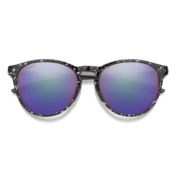 Smith Wander Sunglasses Black Marble/ChromaPop Polarized Violet Mirror