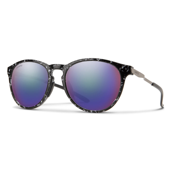 Smith Wander Sunglasses Black Marble/ChromaPop Polarized Violet Mirror