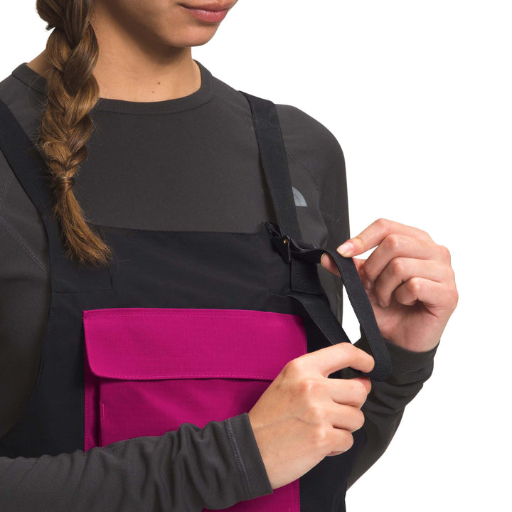 The North Face Dragline Tall Bibs - Women's TNF Black/Roxbury Pink