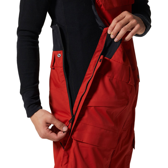 Mountain Hardwear FireFall Insulated Short Bibs - Men's Desert Red