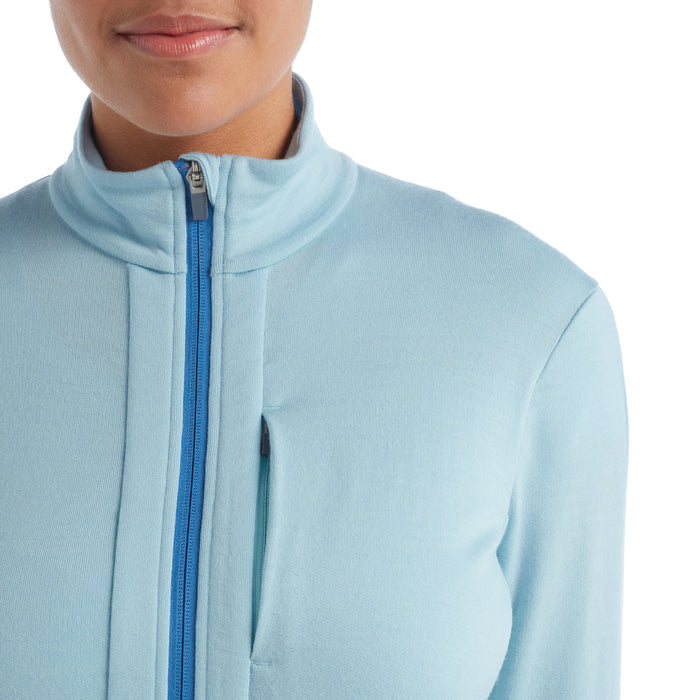 Icebreaker Quantum III Long-Sleeve Zip Jacket - Women's Haze/Azul