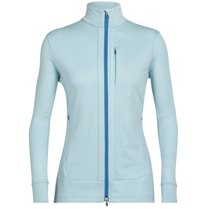 Icebreaker Quantum III Long-Sleeve Zip Jacket - Women's Haze/Azul