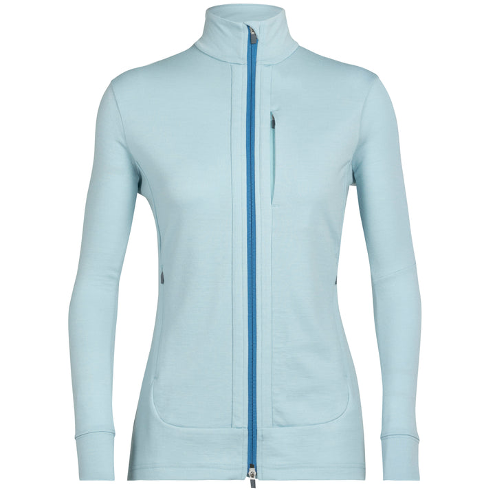 Icebreaker Quantum III Long-Sleeve Zip Jacket - Women's Haze/Azul