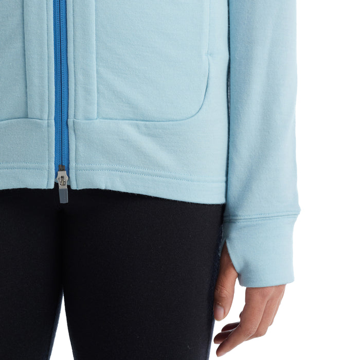Icebreaker Quantum III Long-Sleeve Zip Jacket - Women's Haze/Azul