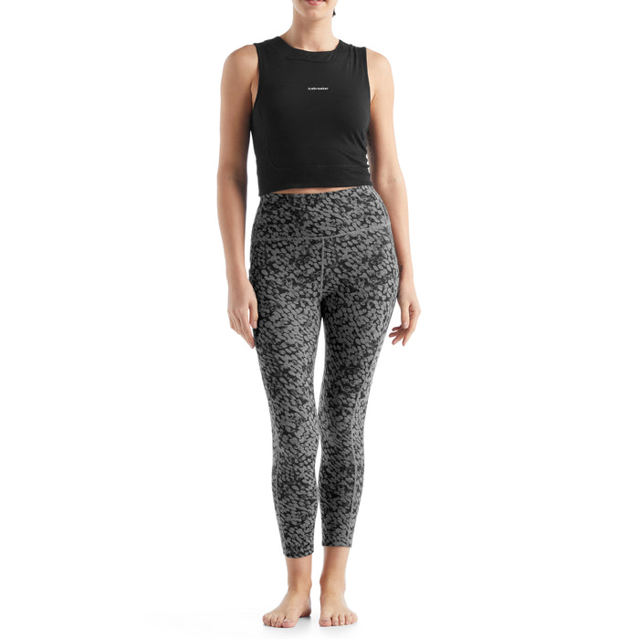 Icebreaker Fastray High Rise Forest Shadows Tights - Women's Metro Heather/AOP