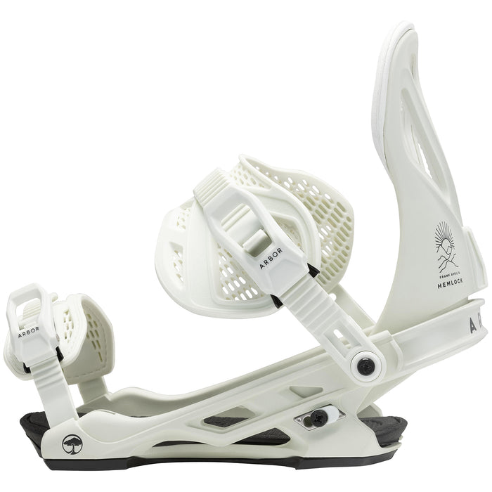 Arbor Hemlock Snowboard Bindings 2023 White