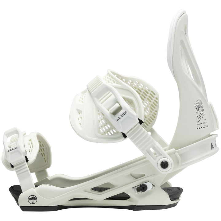 Arbor Hemlock Snowboard Bindings 2023 White