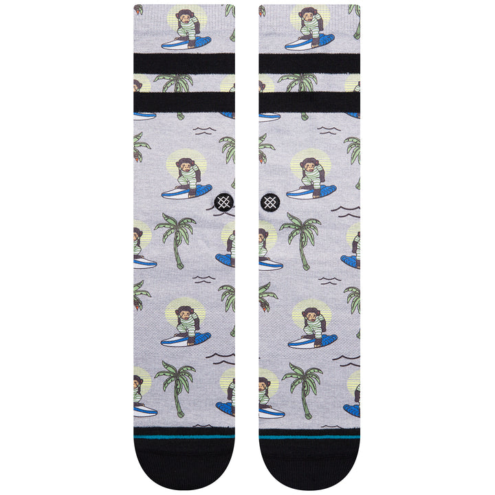 Stance Surfing Monkey Socks Grey