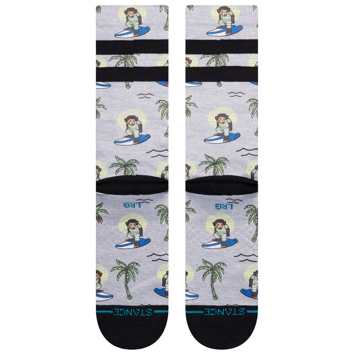 Stance Surfing Monkey Socks Grey