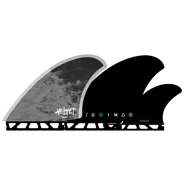 Velvet The Twinny Fin Set Black/Grey