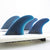FCS II Performer Neo Glass Medium Tri-Quad Fin Set Pacific