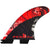 FCS II MB PC Carbon Large Tri Fin Set Red