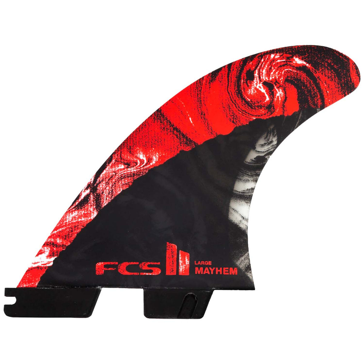 FCS II MB PC Carbon Large Tri Fin Set Red
