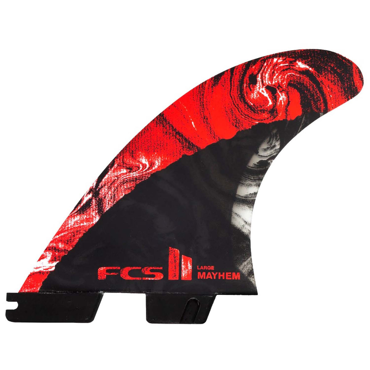 FCS II Matt Biolos PC Carbon Large Tri-Quad Fin Set Red