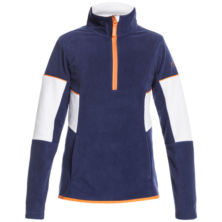 Roxy Sayna Half Zip Fleece - Girls' Medieval Blue