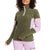 Roxy Sayna Half Zip Fleece - Women's Burnt Olive