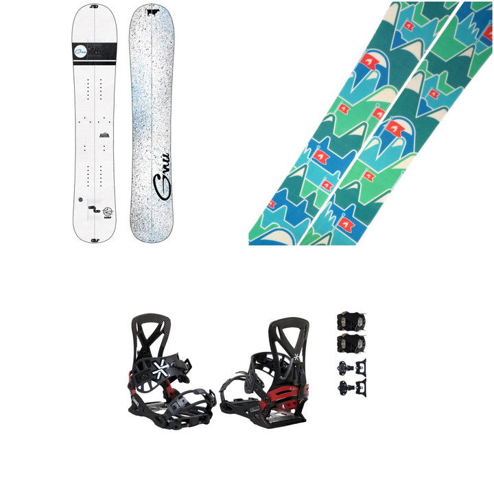 GNU GORP Splitboard + Spark R&D Summit Skins Splitboard Skins + Karakoram PRIME Grizzly + Splitboard Interface Splitboard Bindings 2022
