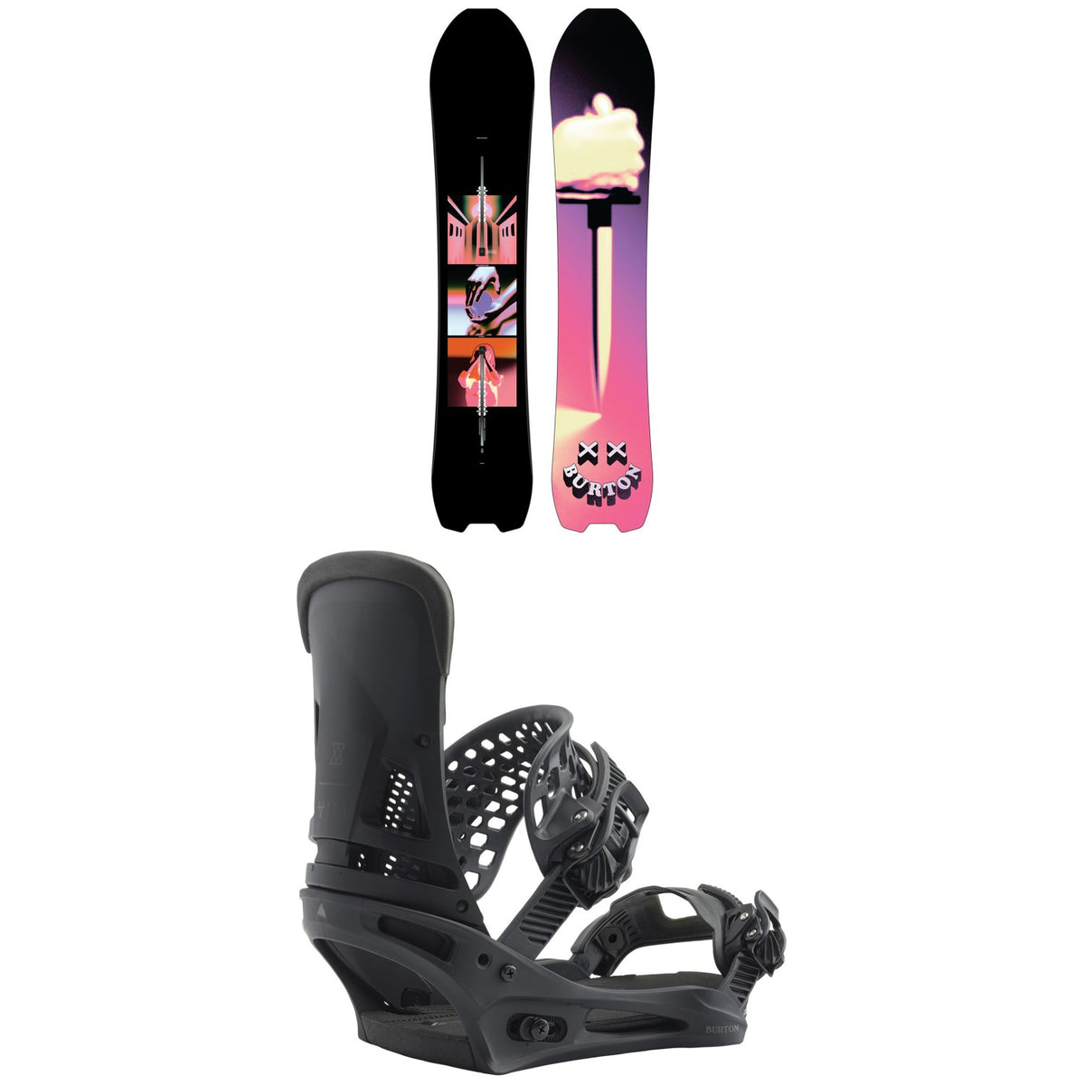 Burton Skeleton Key Snowboard + Malavita Snowboard Bindings 2022