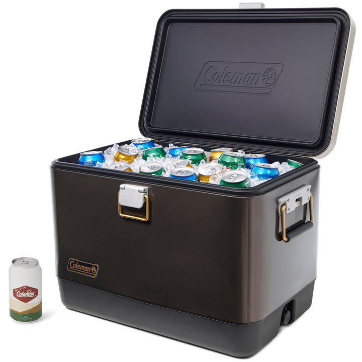 Coleman 1900 Collection 54QT Steel Belted Cooler Gunmetal