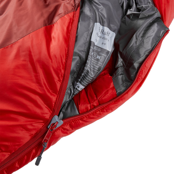 Rab® Solar Eco 3 Sleeping Bag Oxlood Red