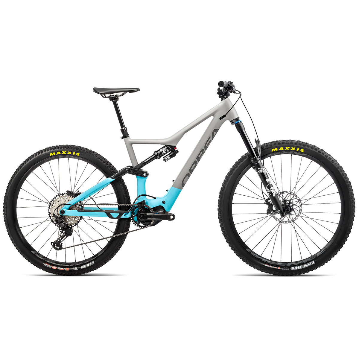 Orbea Rise H15 E-Mountain Bike 2022 Mouse Grey/Sky Blue