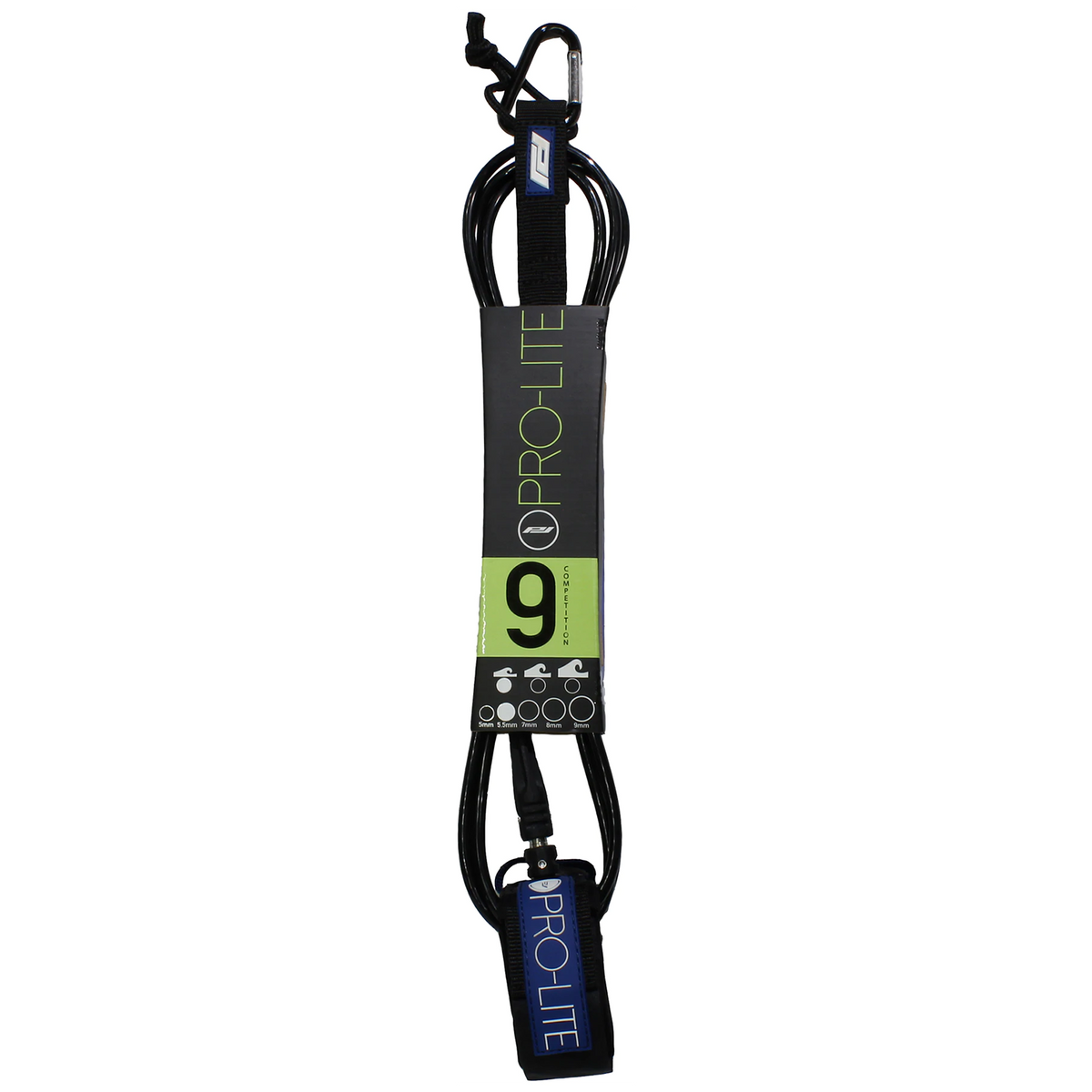 Pro-Lite 9' Comp Surfboard Leash Black