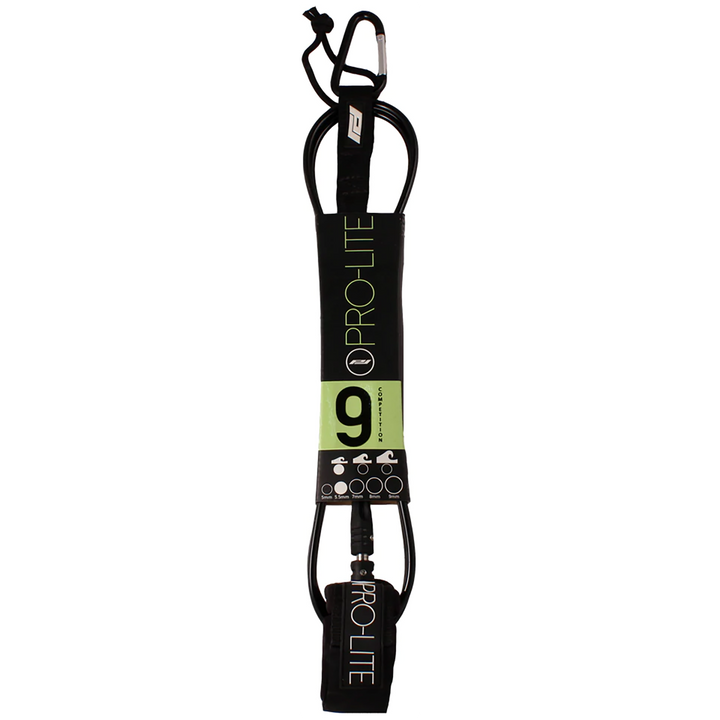 Pro-Lite 9' Comp Knee Surfboard Leash Black