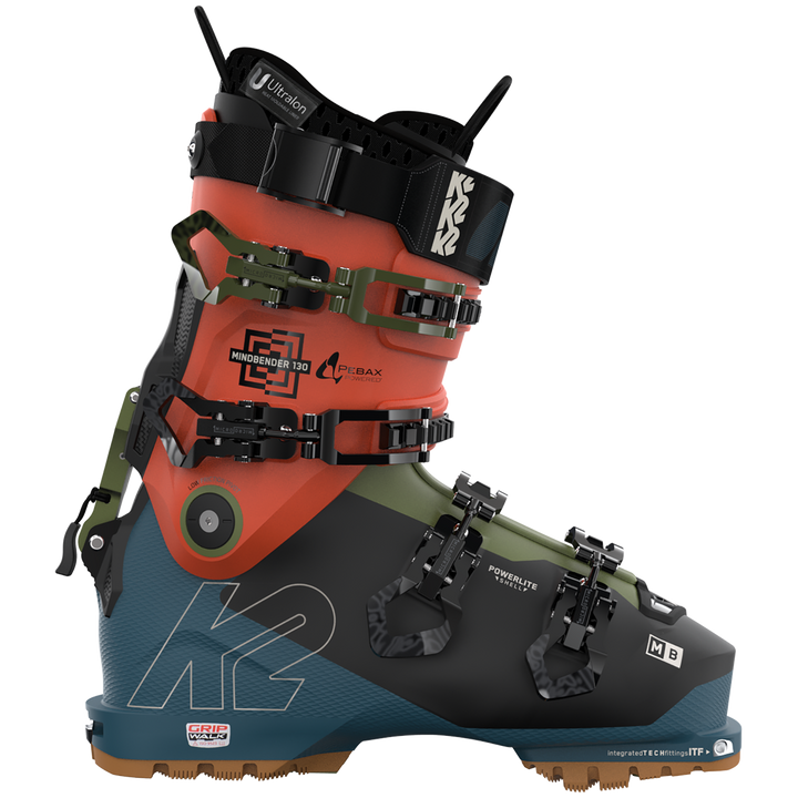 K2 Mindbender 130 LV Alpine Touring Ski Boots 2023 Black/Blue/Orange