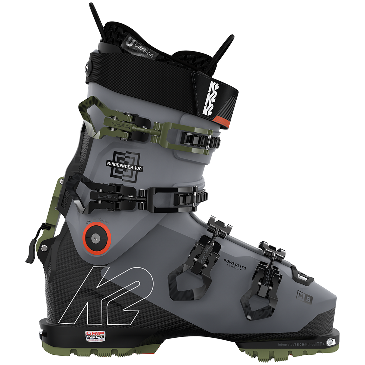 K2 Mindbender 100 MV Alpine Touring Ski Boots 2023 Gray/Blue