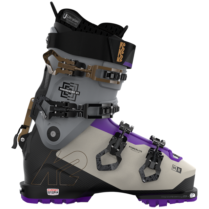 K2 Mindbender W 95 MV Alpine Touring Ski Boots - Women's 2023 Gray/Purple