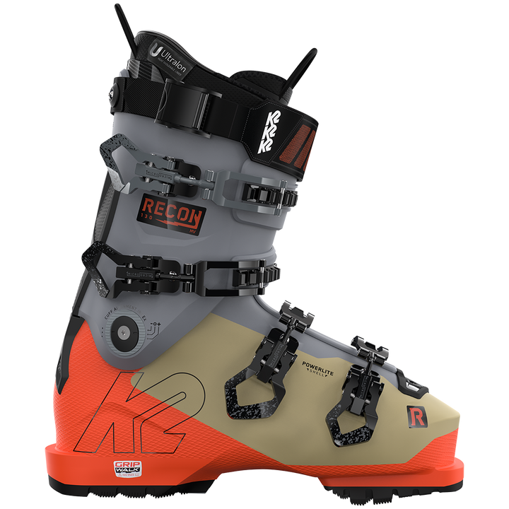 K2 Recon 130 MV Ski Boots 2023 Gray/Orange