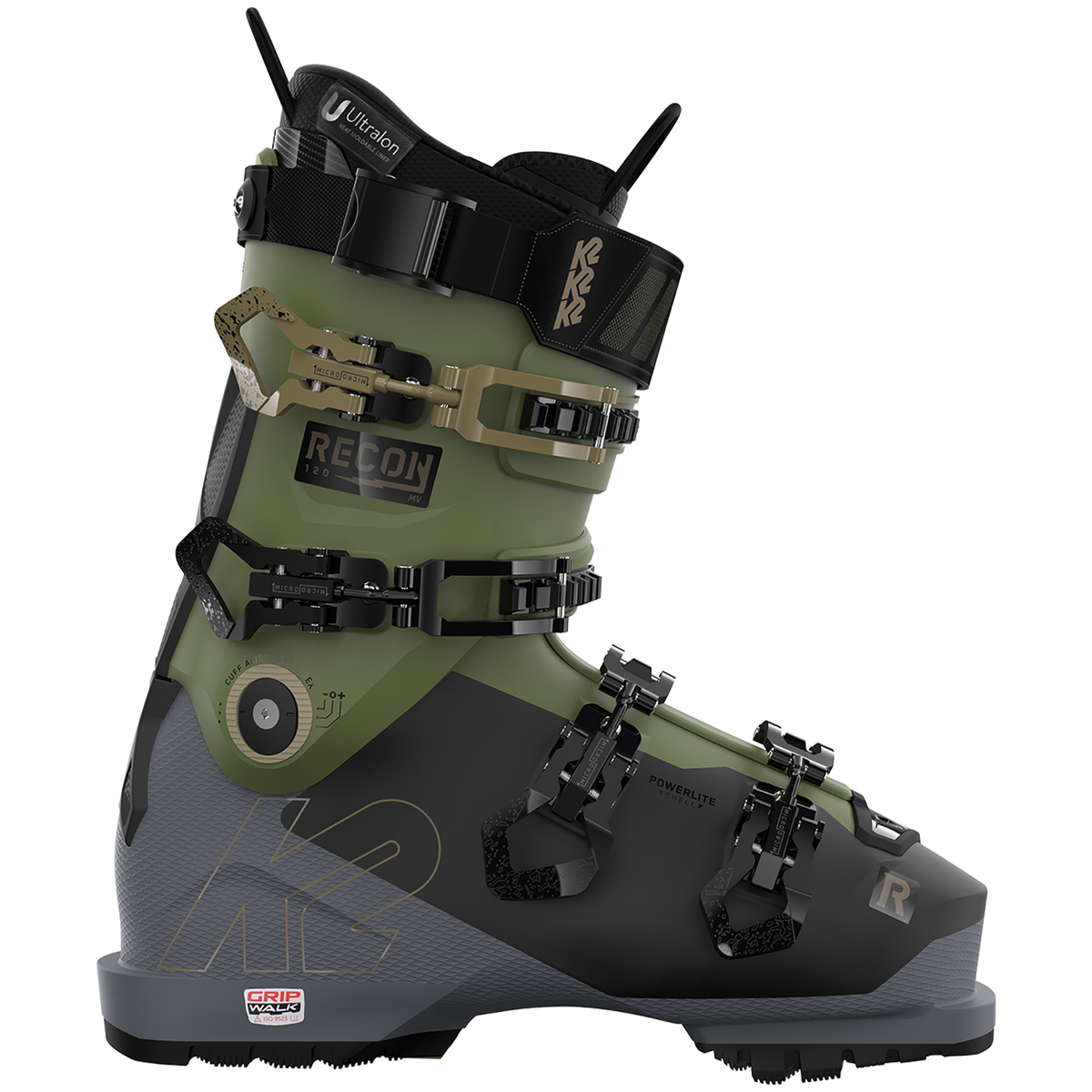 K2 Recon 120 MV Ski Boots 2023 Black/Green