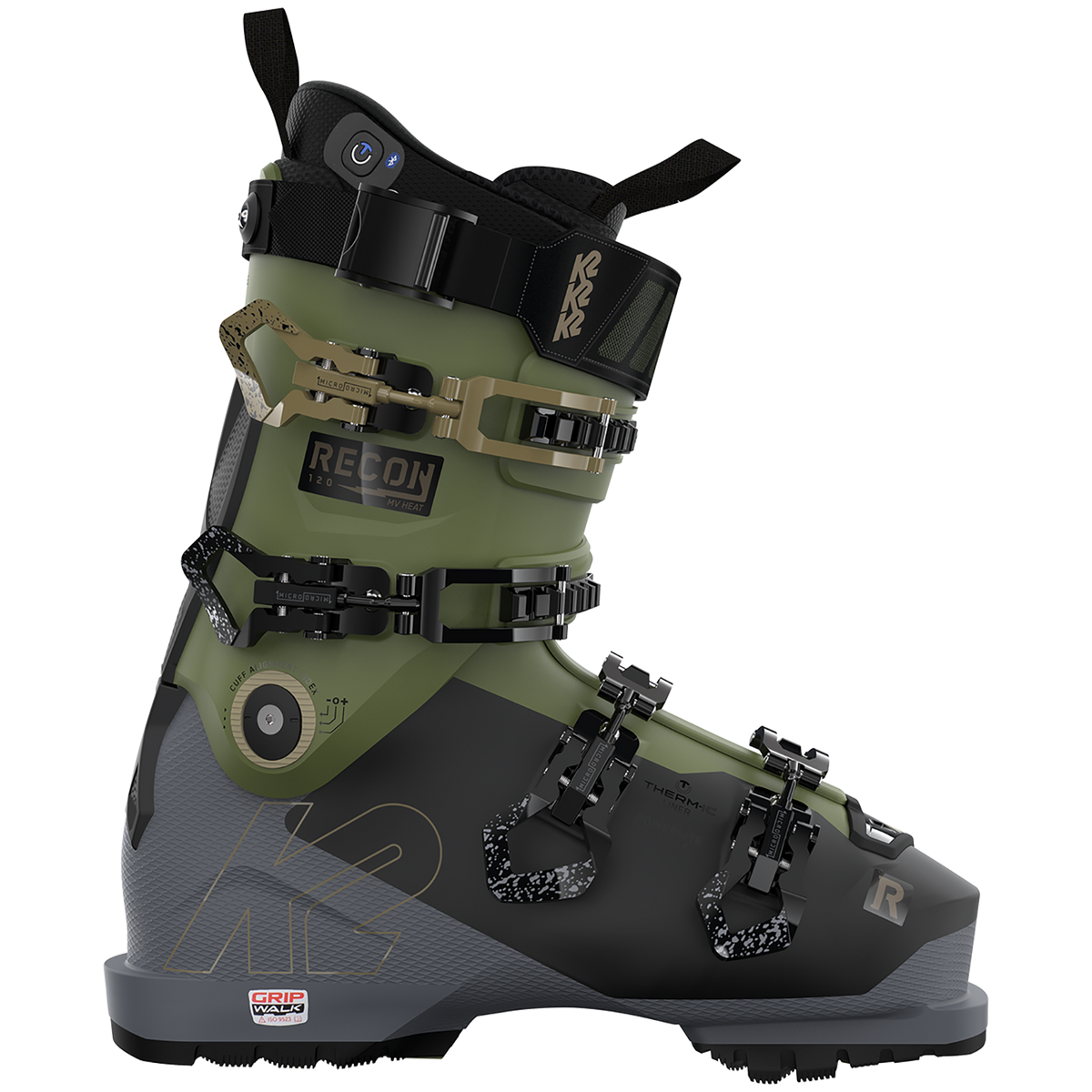 K2 Recon 120 Heat Ski Boots 2023 Black/Green