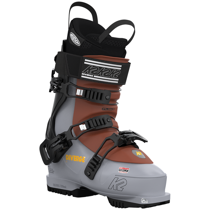 K2 FL3X Diverge LT Alpine Touring Ski Boots 2023 Gray/Brown