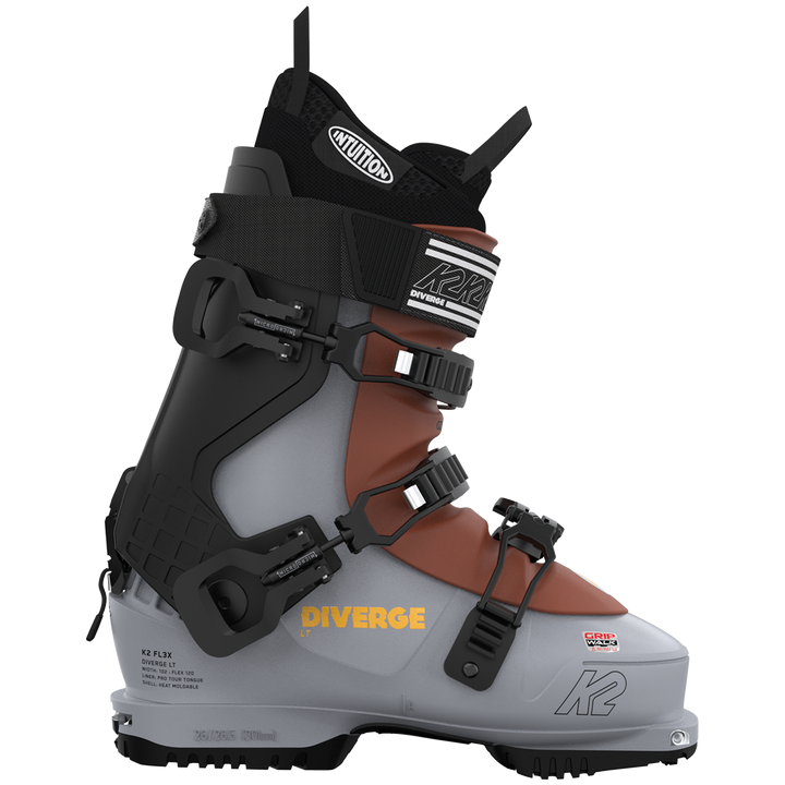 K2 FL3X Diverge LT Alpine Touring Ski Boots 2023 Gray/Brown