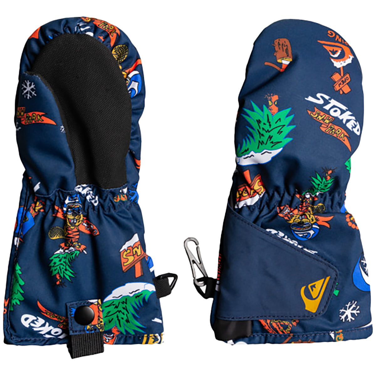 Quiksilver Indie Mittens - Boys' Insignia Blue Snow Aloha