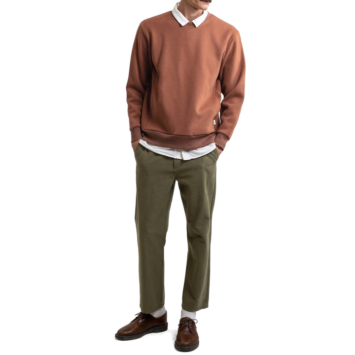 Rhythm Classic Fleece Crew Sweatshirt - Men's Baked Clay